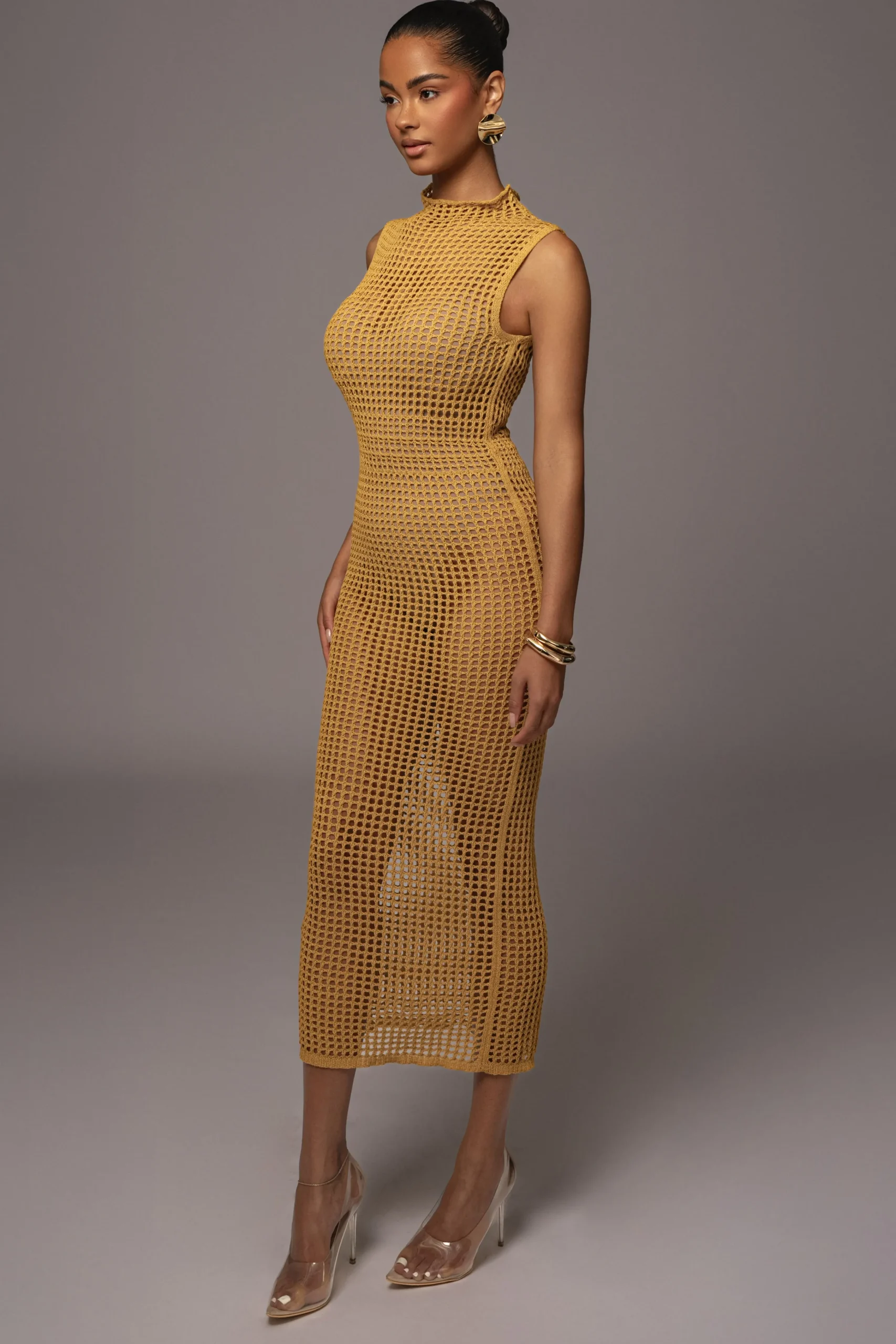 Yellow Pacific Tides Crochet Maxi Dress*JLUXLABEL Best