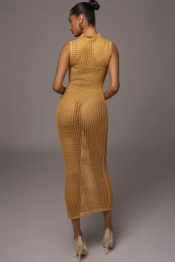 Yellow Pacific Tides Crochet Maxi Dress*JLUXLABEL Best