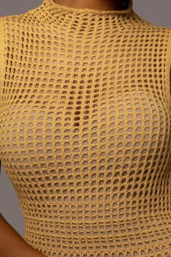 Yellow Pacific Tides Crochet Maxi Dress*JLUXLABEL Best