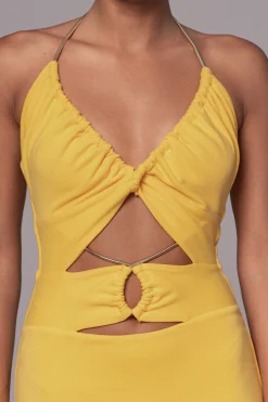 Yellow Secret Bloom Maxi Dress*JLUXLABEL Fashion