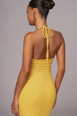 Yellow Secret Bloom Maxi Dress*JLUXLABEL Fashion